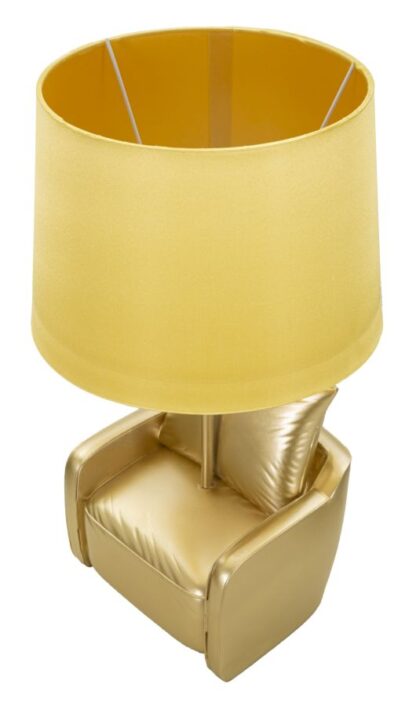 LAMPADA DA COMODINO MIDCENTURY GIALLA CM Ø 26X46 - immagine 3