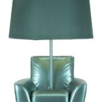 LAMPADA DA COMODINO MIDCENTURY TURCHESE CM Ø 26X43 stile MODERN