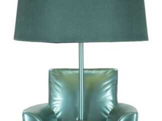 LAMPADA DA COMODINO MIDCENTURY TURCHESE CM Ø 26X43
