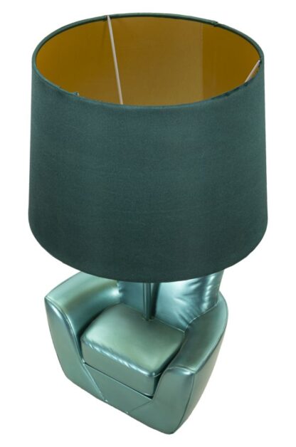 LAMPADA DA COMODINO MIDCENTURY TURCHESE CM Ø 26X43 - immagine 4