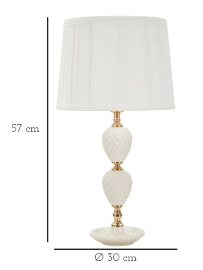 LAMPADA DA TAVOLO TORRE ANNUNZIATA CM Ø 30X57 - immagine 6