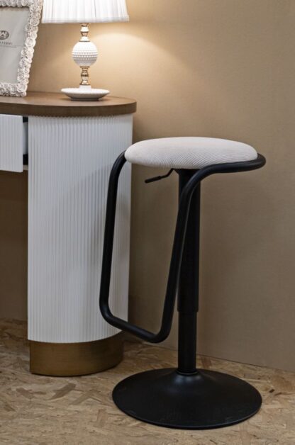 SGABELLO BAR DESTINY BIANCO CM Ø 41X61-83 - immagine 7