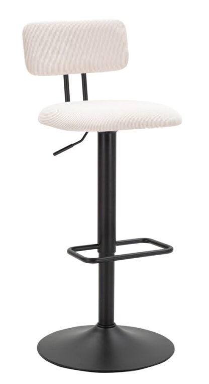 SGABELLO BAR LIGHT BIANCO CM 41X47,5X85-106,5(SEDUTA CM 61-83) SET 2PCS