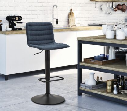 SGABELLO BAR HIGH NAVY CM 43X49,5X85,5-107(SEDUTA CM 61-82,5) SET 2PCS - immagine 8