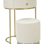 COMODINO/TOLETTA C/PUFF SHARON CM Ø 52X70 - Ø 36X39