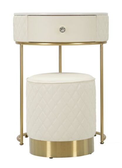 COMODINO/TOLETTA C/PUFF SHARON CM Ø 52X70 - Ø 36X39 - immagine 2