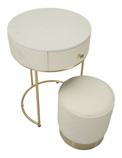 COMODINO/TOLETTA C/PUFF SHARON CM Ø 52X70 - Ø 36X39 - immagine 5