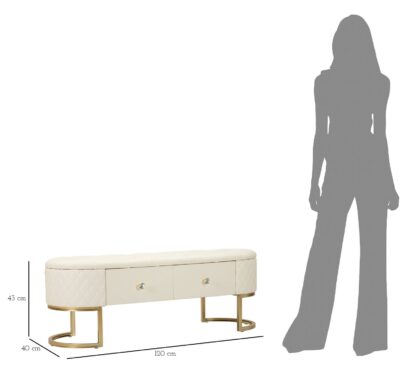PANCA C/CASSETTI SHARON CM 120X40X43 - immagine 11