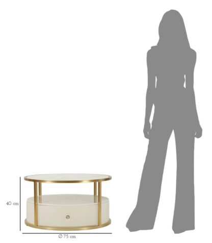 TAVOLINO DA CAFFÈ SHARON CM Ø 75X40 - immagine 9
