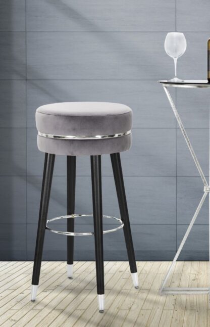 SGABELLO BAR PARIS GRIGIO/SILVER CM Ø 35X74 - immagine 7