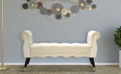 PANCHETTA PARIS CREMA/GOLD CM 120X40X60 - immagine 8