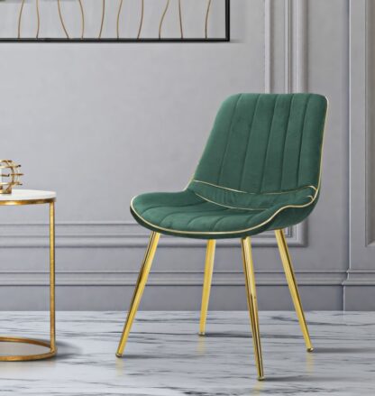 SEDIA PARIS VERDE/GOLD SET 2 PZ CM 51X59X79 - immagine 8