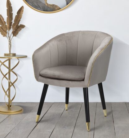 POLTRONA PARIS GRIGIA/GOLD CM 62X58X78 - immagine 9