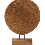 SCULTURA COIN IN TEAK RICICLATO CM 30X15,5X40 (PEZZI UNICI - NON RIP. IN SERIE)