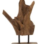 SCULTURA AKAR IN TEAK RIC, CM 20X11X34 MIN 2 (PEZZI UNICI - NON RIP. IN SERIE)