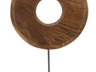 SCULTURA DORAT IN TEAK RICICLATO CM 35X10X58 (PEZZI UNICI - NON RIP. IN SERIE)