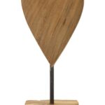 SCULTURA CUORE IN TEAK RIC. CM 10X10X25 (PEZZI UNICI - NON RIP. IN SERIE)