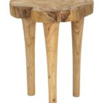 SGABELLO KURSI IN TEAK RICICLATO CM Ø 35X45 (PEZZI UNICI - NON RIP. IN SERIE)