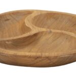S/TASCHE 3 PARTI IN TEAK RIC. CM Ø 25,5X3  (PEZZI UNICI - NON RIP. IN SERIE) stile ETNICH