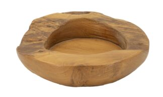 S/TASCHE ERUSI IN TEAK RIC. CM Ø 20X6 (PEZZI UNICI - NON RIP. IN SERIE)