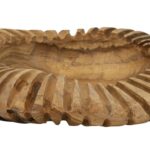 S/TASCHE GERIS IN TEAK RICICLATO CM Ø 35X7 (PEZZI UNICI - NON RIP. IN SERIE) stile ETNICH