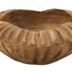 S/TASCHE GERIS IN TEAK RIC. CM Ø 19X8 (PEZZI UNICI - NON RIP. IN SERIE) stile ETNICH