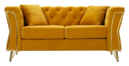 DIVANO EMY SENAPE C/CUSCINI CM 162X83X76 - immagine 2