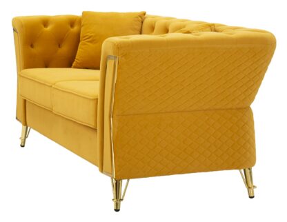 DIVANO EMY SENAPE C/CUSCINI CM 162X83X76 - immagine 3