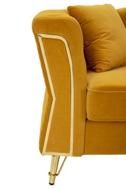 DIVANO EMY SENAPE C/CUSCINI CM 162X83X76 - immagine 6