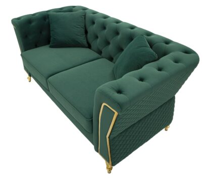 DIVANO EMY VERDE C/CUSCINI CM 162X83X76 - immagine 8