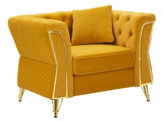 POLTRONA EMY SENAPE C/CUSCINO CM 104X83X76