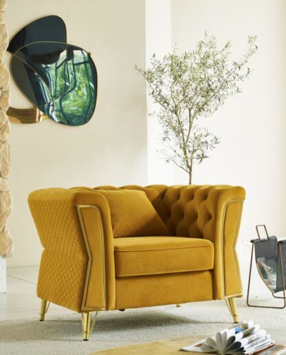 POLTRONA EMY SENAPE C/CUSCINO CM 104X83X76 - immagine 12