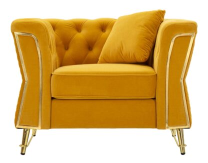 POLTRONA EMY SENAPE C/CUSCINO CM 104X83X76 - immagine 2
