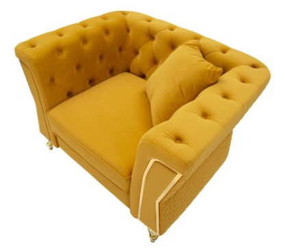 POLTRONA EMY SENAPE C/CUSCINO CM 104X83X76 - immagine 6