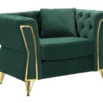 POLTRONA EMY VERDE C/CUSCINO CM 104X83X76 stile GLAM