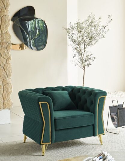 POLTRONA EMY VERDE C/CUSCINO CM 104X83X76 - immagine 12