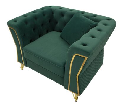 POLTRONA EMY VERDE C/CUSCINO CM 104X83X76 - immagine 4