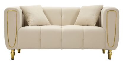 DIVANO ALMA CREMA C/CUSCINI CM 155X81X71 - immagine 2