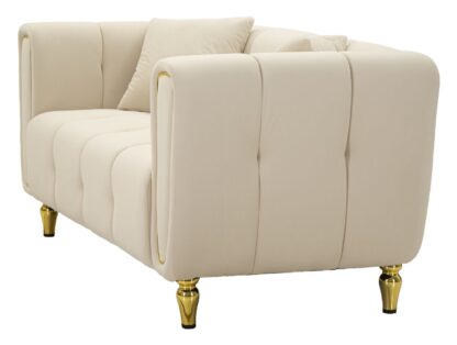 DIVANO ALMA CREMA C/CUSCINI CM 155X81X71 - immagine 3