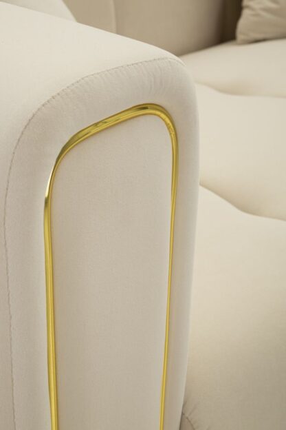 DIVANO ALMA CREMA C/CUSCINI CM 155X81X71 - immagine 7