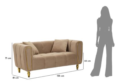 DIVANO ALMA GRIGIO C/CUSCINI CM 155X81X71 - immagine 12