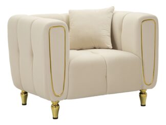 POLTRONA ALMA CREMA C/CUSCINO CM 97X81X71