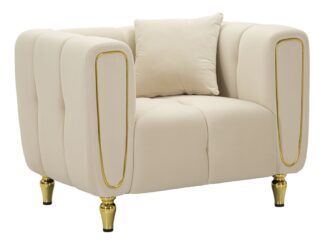 POLTRONA ALMA CREMA C/CUSCINO CM 97X81X71