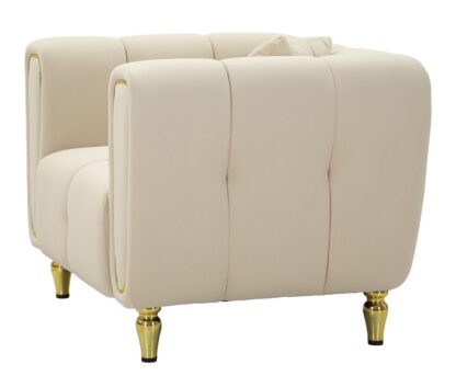 POLTRONA ALMA CREMA C/CUSCINO CM 97X81X71 - immagine 3