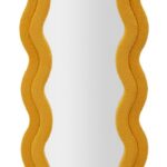 SPECCHIO DA MURO TEDDY SENAPE CM 60X4X160 stile GLAM