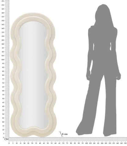 SPECCHIO DA MURO TEDDY CREMA CM 60X4X160 - immagine 8