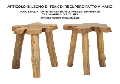 TAVOLINETTO BINTANG IN TEAK RIC. CM50X47X50 (PEZZI UNICI - NON RIP. IN SERIE) - immagine 8