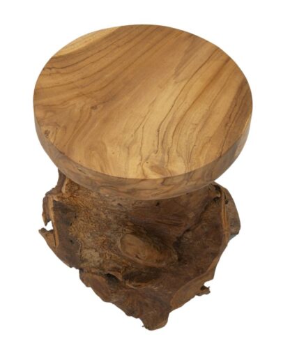 SGABELLO JAMET IN TEAK RICICLATO CM Ø 35X40 (PEZZI UNICI - NON RIP. IN SERIE) - immagine 4