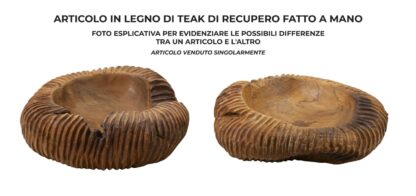 S/TASCHE GARIT IN TEAK RIC. CM 37X40X16 (PEZZI UNICI - NON RIP. IN SERIE) - immagine 7