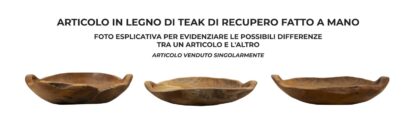 S/TASCHE WAHAN IN TEAK RICICLATO CM  42X36X7 (PEZZI UNICI - NON RIP. IN SERIE) - immagine 6